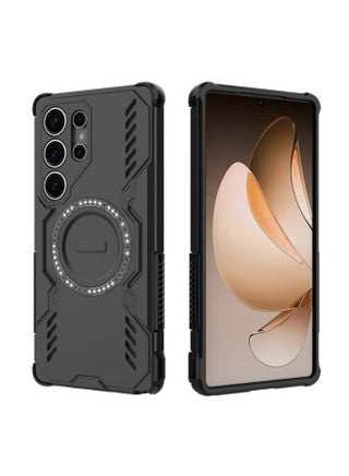 for Samsung Galaxy S23 Ultra Case Cover，Breathable And Heat-Dissipating，Airbag Anti-Drop，Comfortable Feel Magnetic Suction Protection  Phone Case for Samsung Galaxy S23 Ultra，Black. - view 2